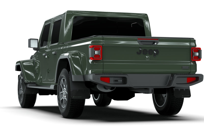 Rally Armor 19-25 Jeep JT Gladiator (Mojave/Rubicon) Black Mud Flap w/Army Green Logo