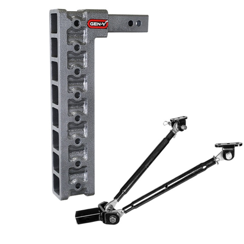 Gen-Y Mega Duty 2in Shank 17.5in Drop 2K TW 16K Hitch w/GH-0100 Stabilizer Kit