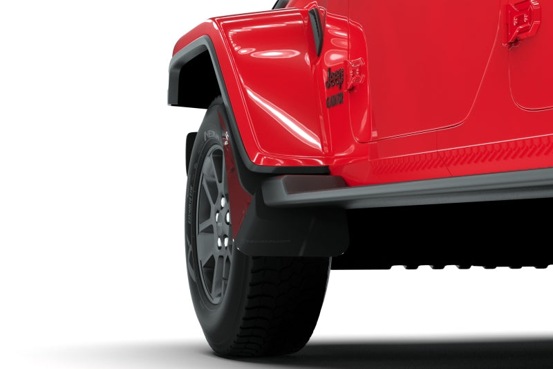 Rally Armor 19-25 Jeep Gladiator JT (Incl. Overland/Sport/Sport S) Black Mud Flap w/Grey Logo
