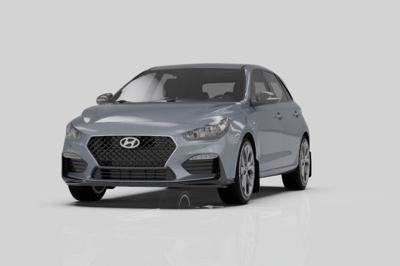 Rally Armor 19-21 Hyundai Elantra GT N Line/i30 White UR Mud Flap w/Black Logo