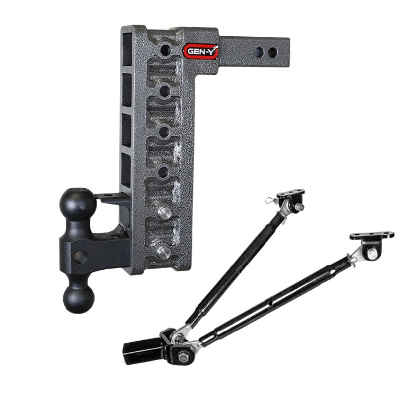 Gen-Y Mega Duty 2in Shank 12.5in Drop 16K Hitch w/Dual-Ball/Pintle Lock