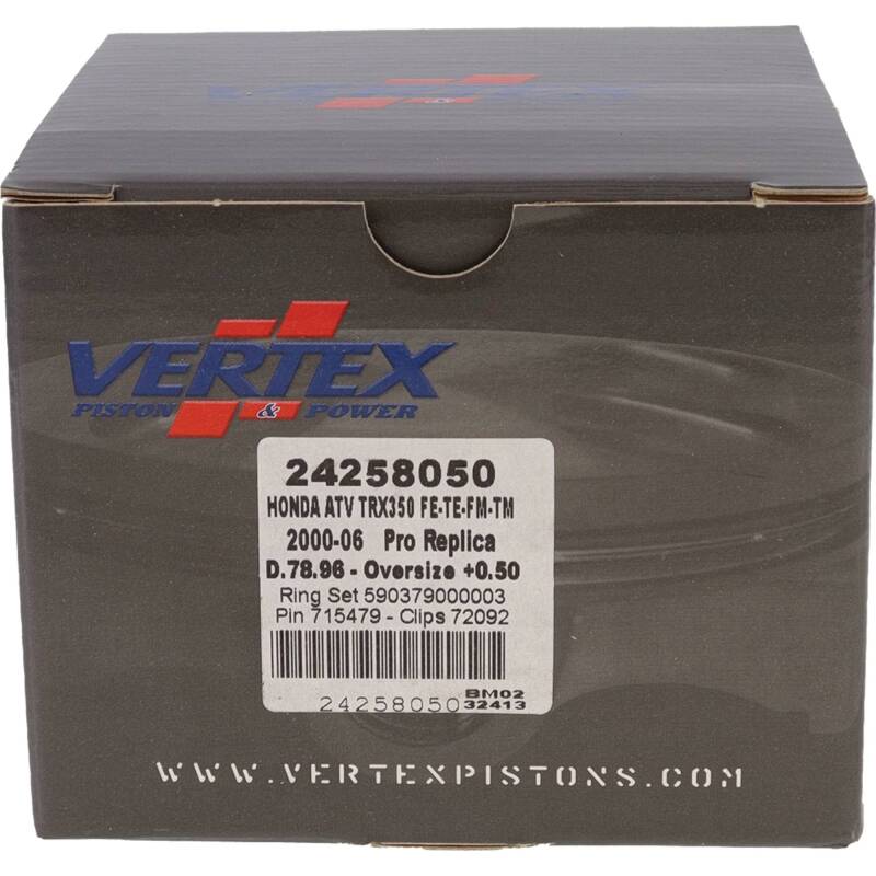 Vertex Pistons 00-06 TRX 350 FE/00-06 TRX 350 FM/00-06 TRX 350 TE Forged Replica Piston Kit