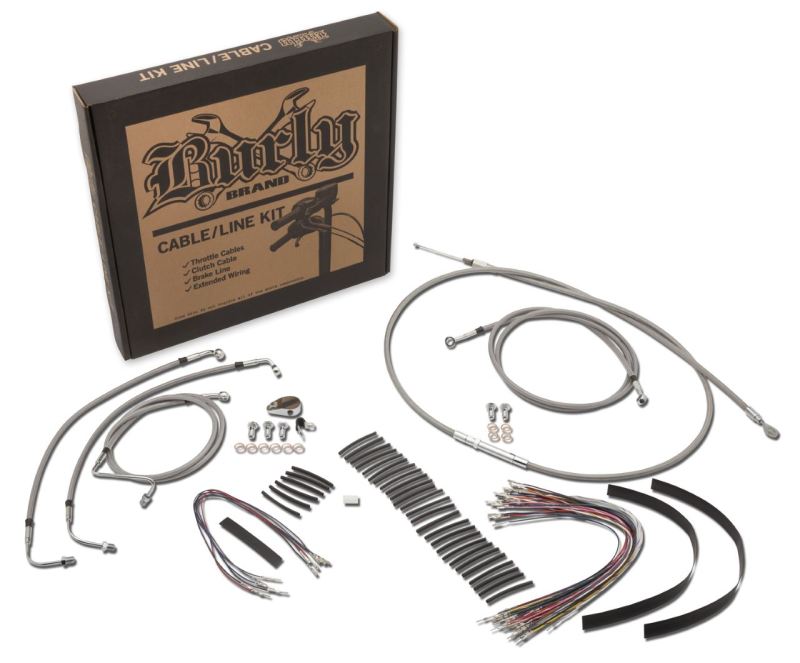 Burly Brand Cntrl Kit 13in Bag Bar SS