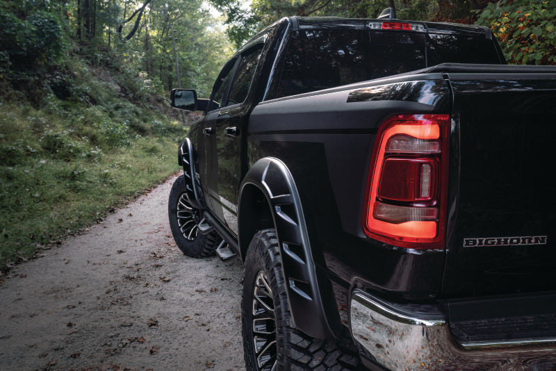 Bushwacker 19-22 Ram 1500 (Excl. Rebel/TRX) 76.3 & 67.4in Bed DRT Style Flares 4pc - Blk / Smooth