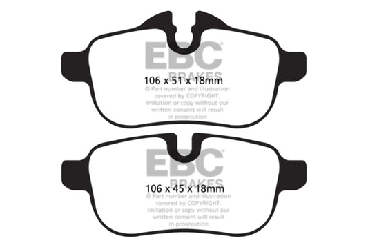 EBC 09+ BMW Z4 3.0 (E89) Redstuff Rear Brake Pads