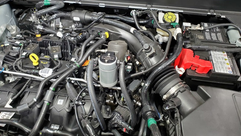 J&L 19-23 Ford/Lincoln SUVs & Trucks w 2.0 EcoBoost Driver Side Oil Separator 3.0 - Clear An