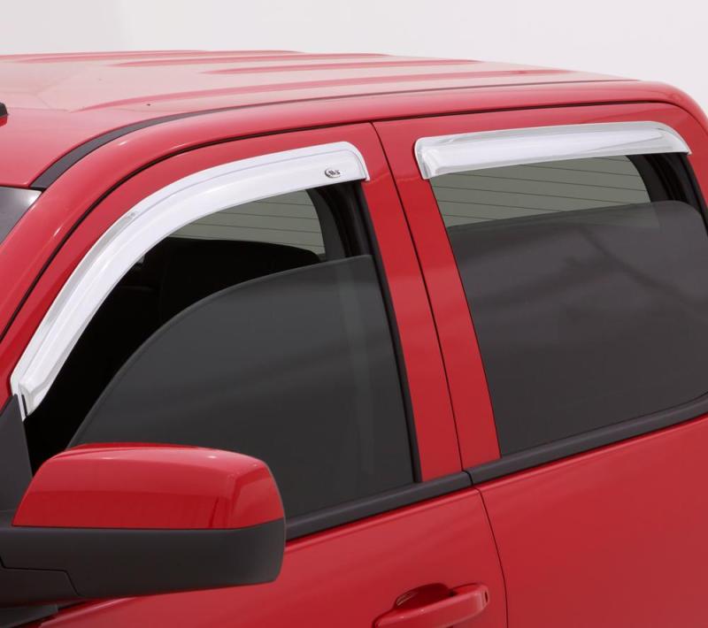 AVS 09-15 Honda Pilot Ventvisor Outside Mount Front & Rear Window Deflectors 4pc - Chrome