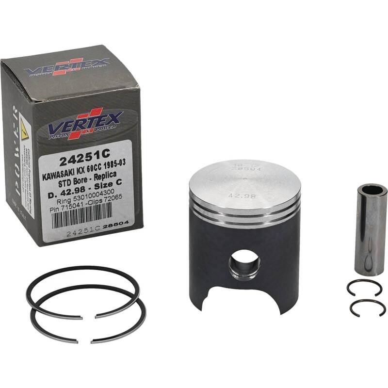 Vertex Piston 83-03 Kawasaki KX 60 60cc Cast Replica Piston Kit