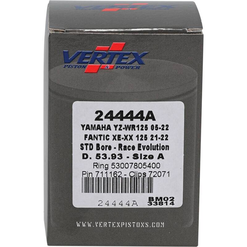 Vertex Piston 21-23 Fantic Motor XE 125 125cc Cast Race Evolution Piston Kit