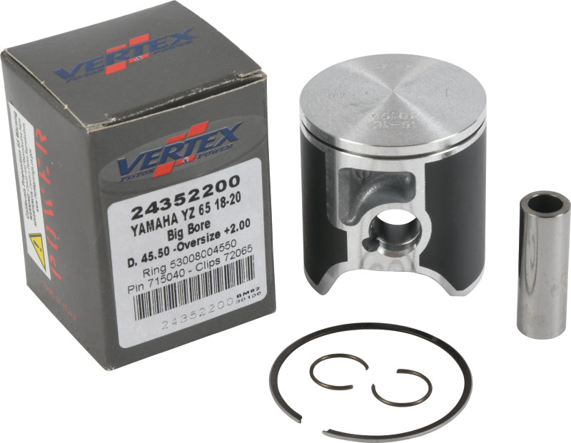 Vertex Piston 2018/20-24 Yamaha YZ 65 65cc +2mm Cast Big Bore Piston Kit 70cc.