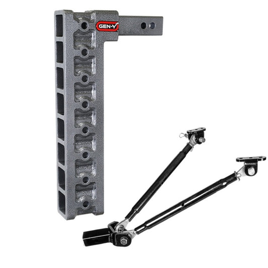 Gen-Y Mega Duty 2in Shank 17.5in Drop 2K TW 16K Hitch w/GH-0100 Stabilizer Kit