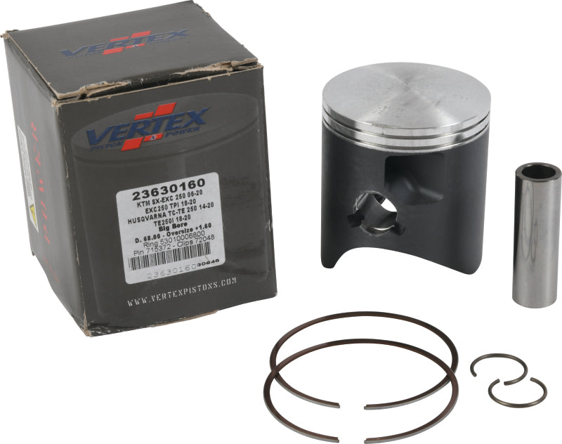 Vertex Piston 06-18/2024 KTM 250 EXC 250cc +1.60mm Cast Big Bore Piston Kit 262cc.