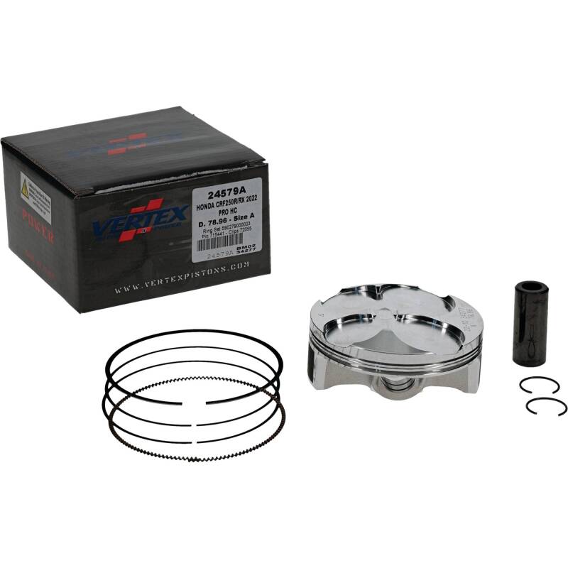 Vertex Piston 22-24 Honda CRF 250 R 250cc Forged High Compression Piston Kit 14.4:1 Comp.