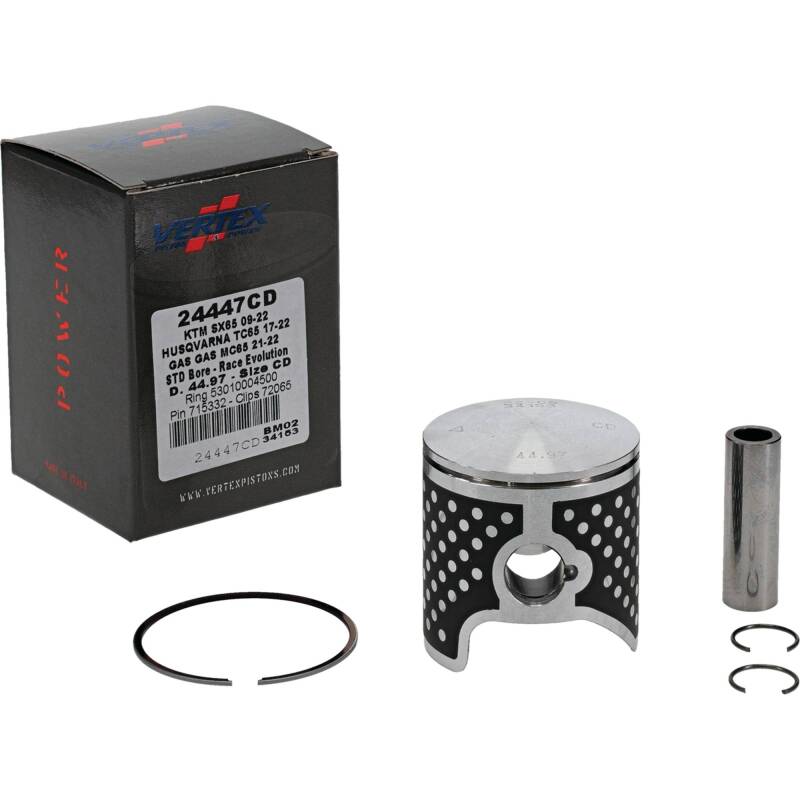 Vertex Piston 09-24 KTM 65 SX 65cc Cast Race Evolution Piston Kit