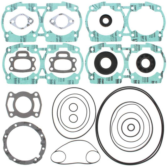 Vertex Pistons 1998/00-01 Challenger Jet Boat Twin Eng 720cc Complete Gasket Kit w/ Seals