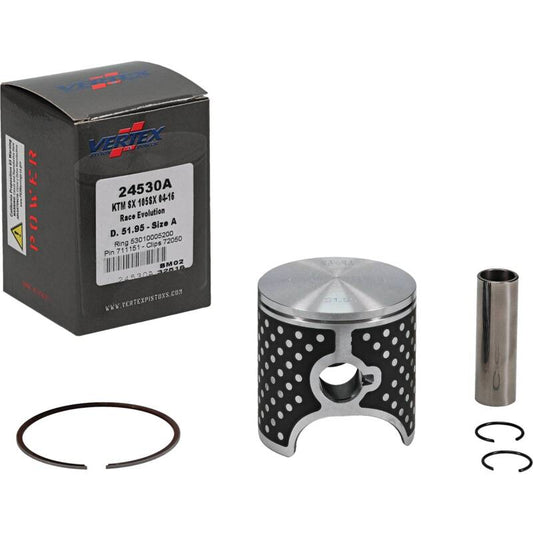 Vertex Piston 04-11 KTM 105 SX 105cc Cast Race Evolution Stroker Piston Kit 112cc 15mm