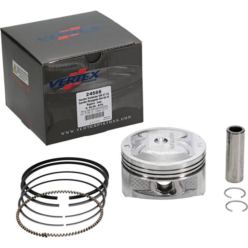 Vertex Piston 07-15 Can-Am Outlander 500 4x4 500cc Cast Replica Piston Kit