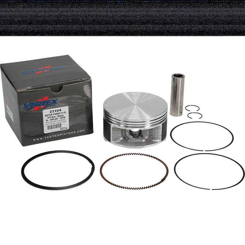 Vertex Piston 02-08 Yamaha YFM 660 F Grizzly 4x4 660cc Cast Replica Piston Kit