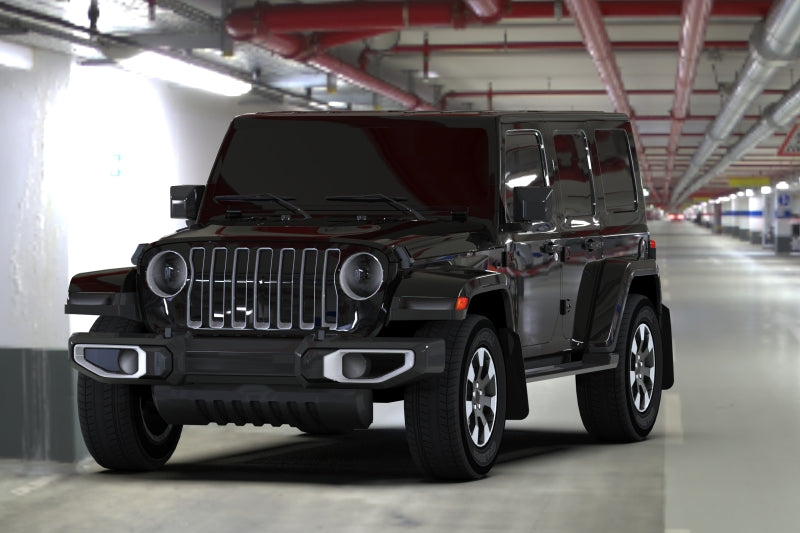 Rally Armor 18-25 Jeep JL Wrangler Black UR Mud Flap w/Blue Logo