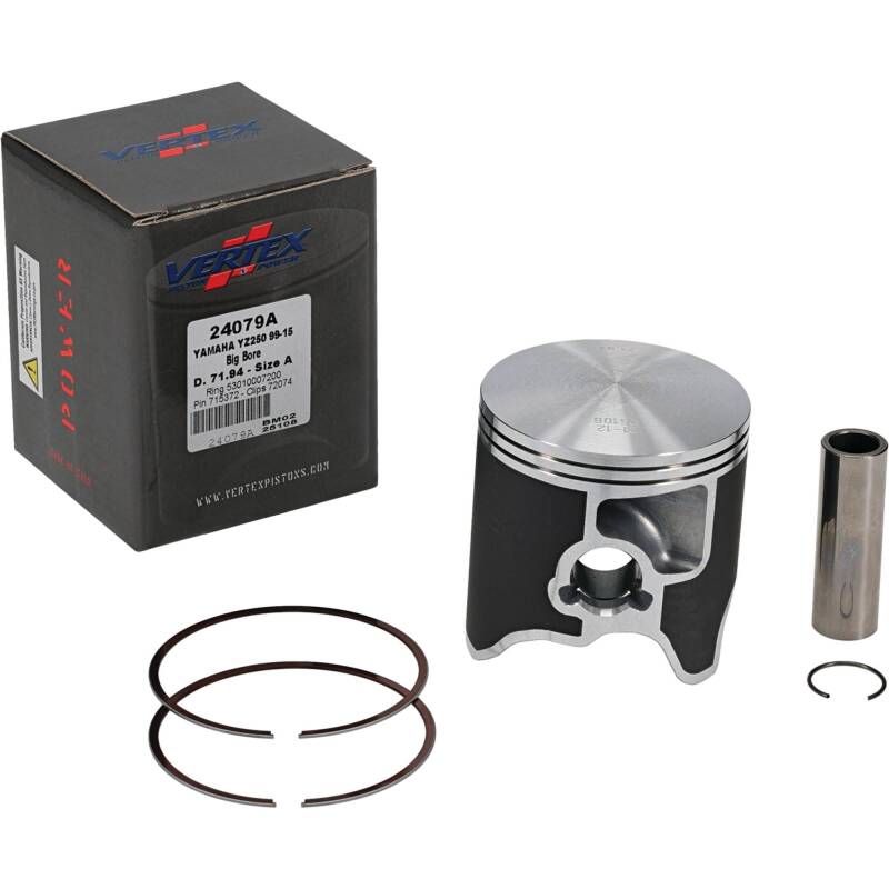 Vertex Piston 22-23 Fantic Motor XX 250 250cc +5.6mm Cast Big Bore Piston Kit 72mm. 295cc.