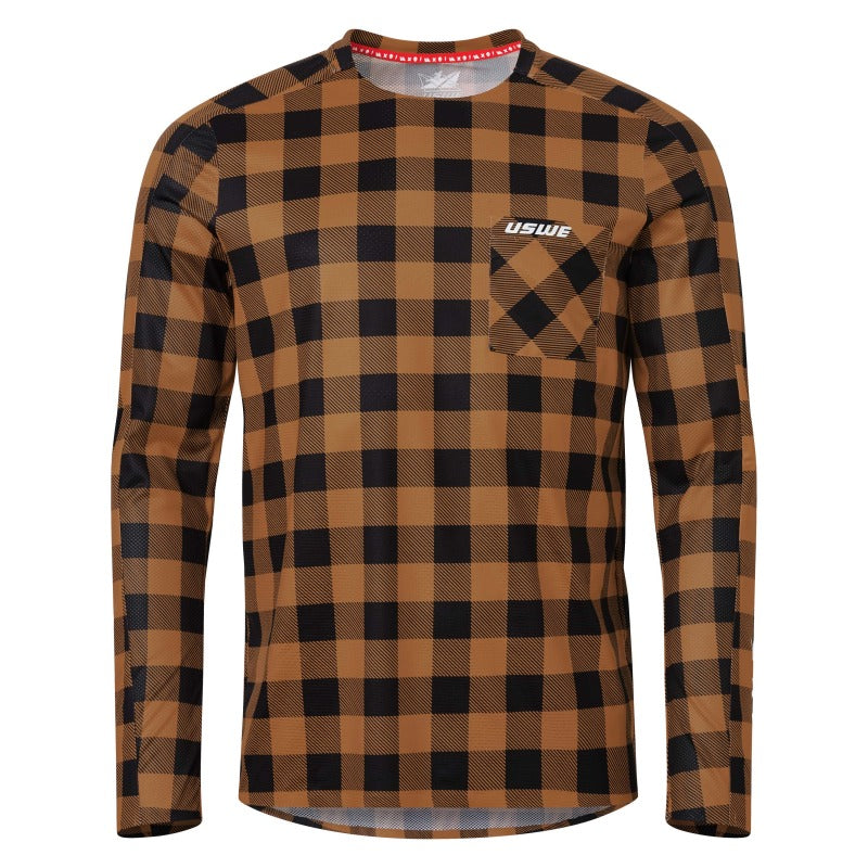 USWE Flannel Long Sleeve Lightweight Off-Road Jersey Bronze - XS