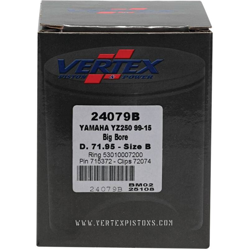 Vertex Piston 22-23 Fantic Motor XX 250 250cc +5.6mm Cast Big Bore Piston Kit 72mm. 295cc.