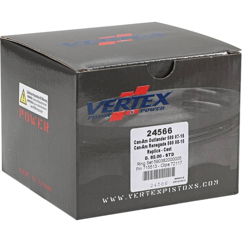 Vertex Piston 07-15 Can-Am Outlander 500 4x4 500cc Cast Replica Piston Kit