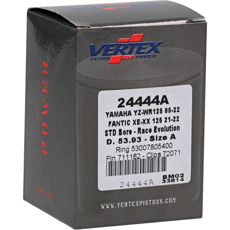 Vertex Piston 21-23 Fantic Motor XE 125 125cc Cast Race Evolution Piston Kit