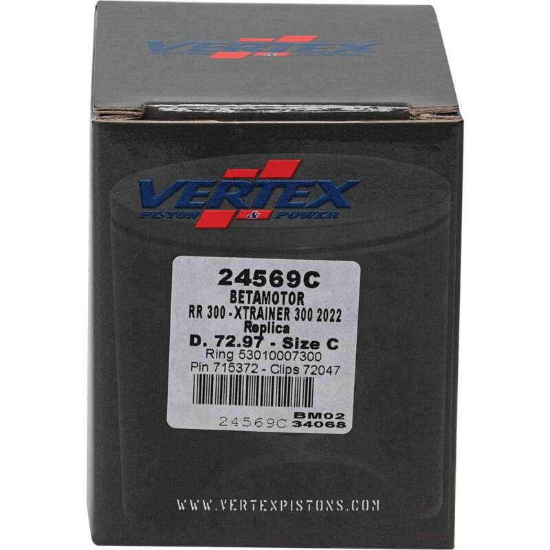 Vertex Piston 22-24 Beta RR 2T 300 300cc Cast Replica Piston Kit