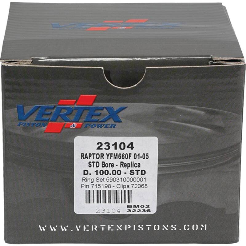 Vertex Piston 02-08 Yamaha YFM 660 F Grizzly 4x4 660cc Cast Replica Piston Kit