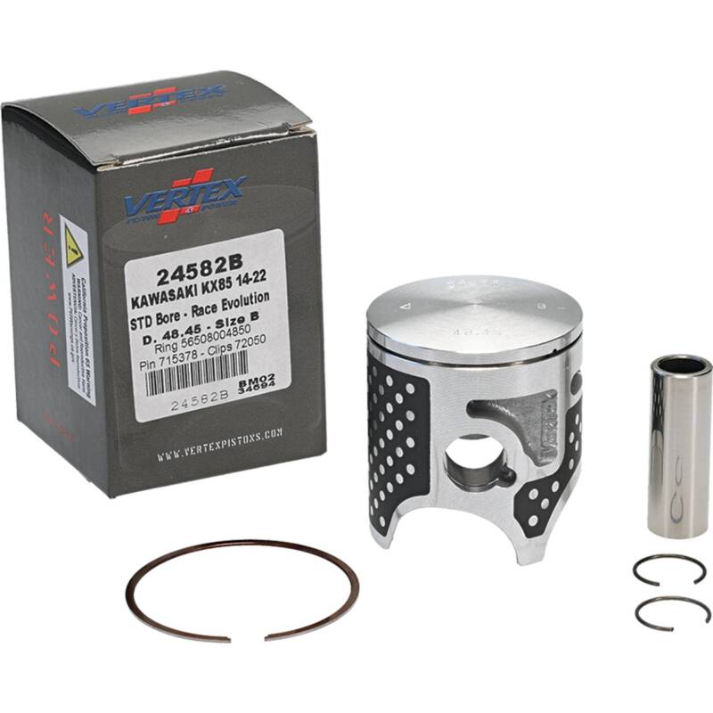 Vertex Piston 14-24 Kawasaki KX 85 85cc Cast Race Evolution Piston Kit