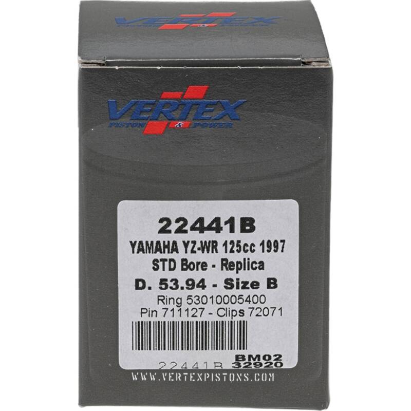 Vertex Piston 1997 Yamaha YZ 125 125cc Cast Replica Piston Kit