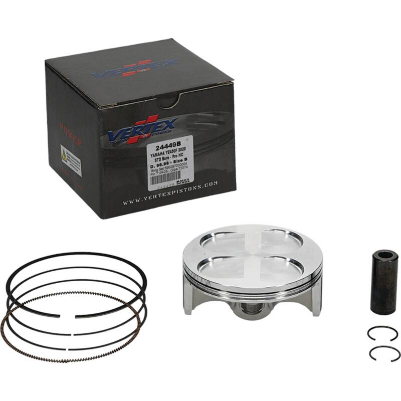 Vertex Piston 21-23 Yamaha WR 450 F 450cc Forged High Compression Piston Kit 13.8:1 Comp.