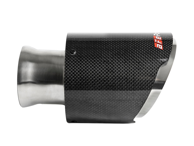 aFe MACH Force-XP 4-1/2in Carbon Fiber OE Replacement Exhaust Tips - 15-19 Dodge Charger/Hellcat