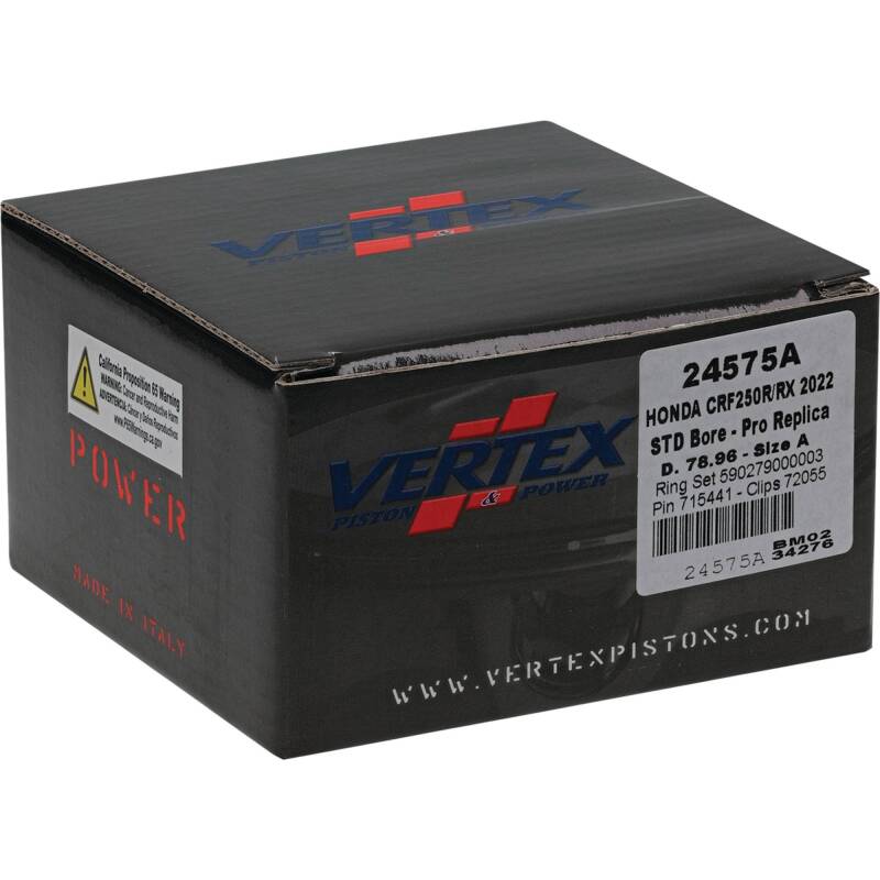 Vertex Piston 22-24 Honda CRF 250 R 250cc Forged Replica Piston Kit