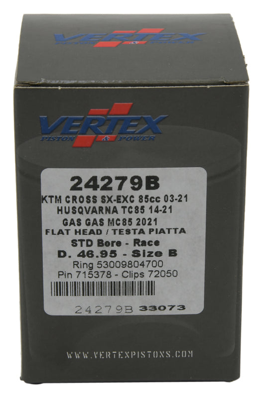 Vertex Piston 09-24 KTM 85 SX 85cc Cast Race Piston Kit