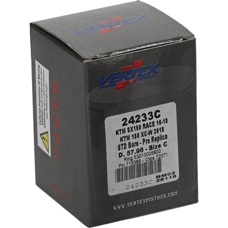 Vertex Piston 16-22 KTM 150 SX 150cc Cast Race Piston Kit