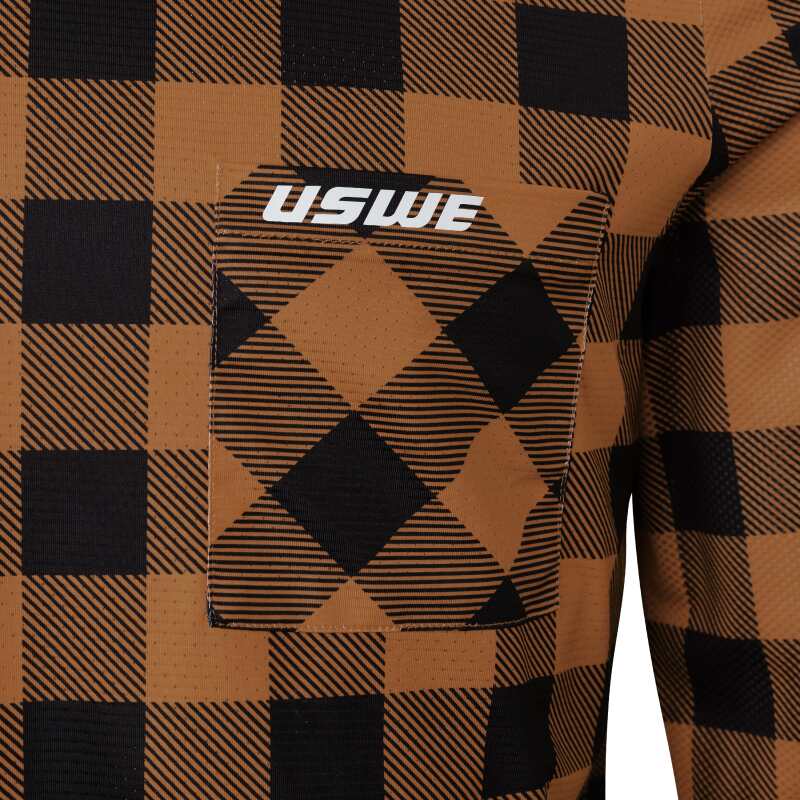 USWE Flannel Long Sleeve Lightweight Off-Road Jersey Bronze - XS