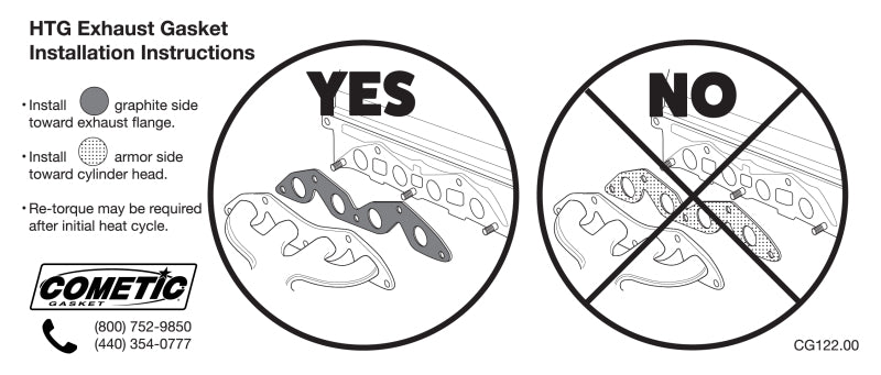 Cometic Pontiac V8 .094in HTG Exhaust Manifold Gasket Set - 1.940in x 1.500in D/Oval Ports