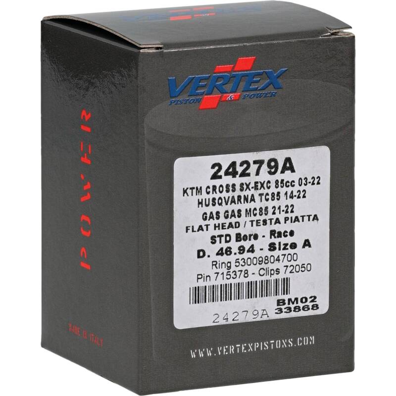 Vertex Piston 09-24 KTM 85 SX 85cc Cast Race Piston Kit