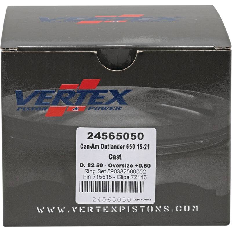 Vertex Piston 04-05 Can-Am Outlander 330 2x4 330cc +0.50mm Oversized Cast Replica Piston Kit