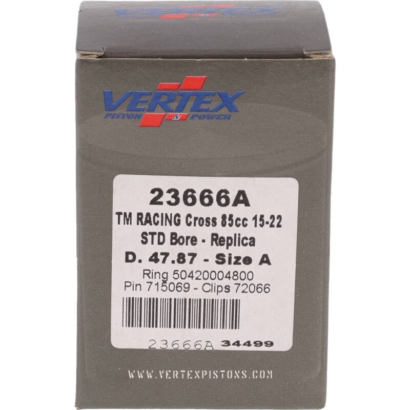 Vertex Piston 08-14 TM MX 85 85cc Cast Replica Piston Kit