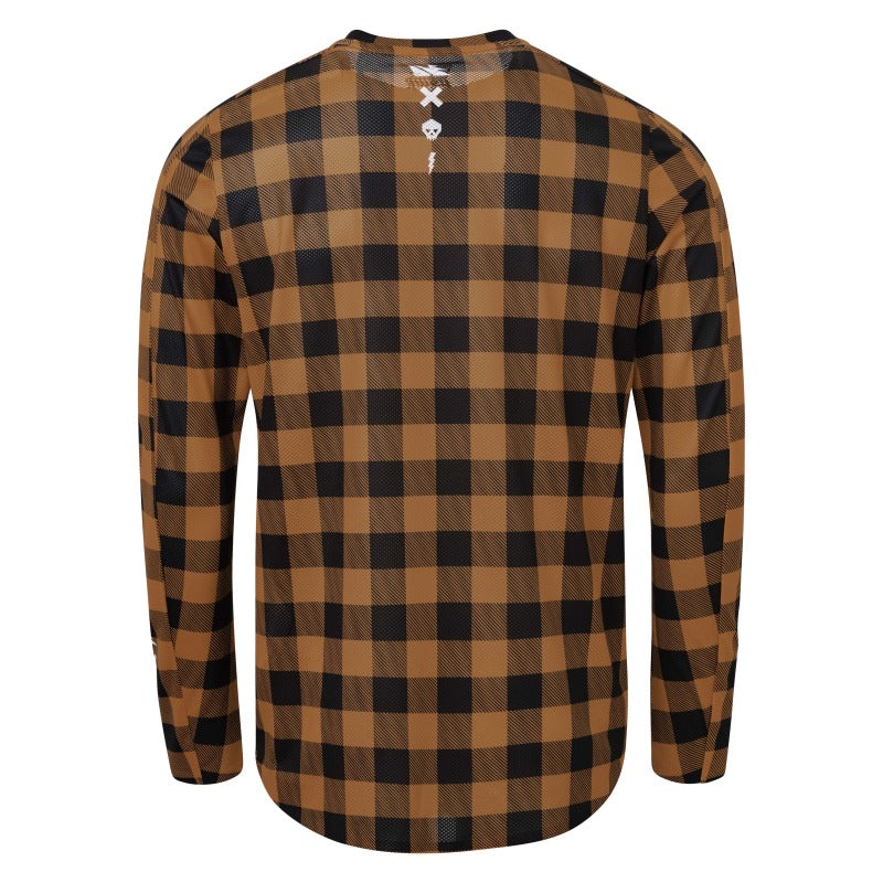 USWE Flannel Long Sleeve Lightweight Off-Road Jersey Bronze - XS