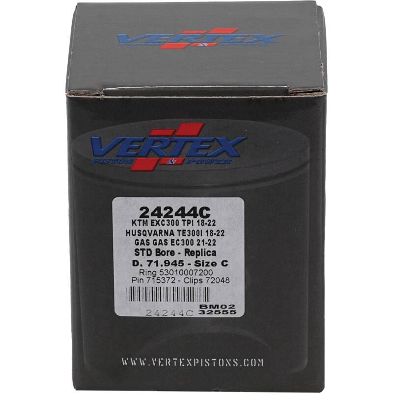 Vertex Piston 2024 KTM 300 EXC 300cc Cast Replica Piston Kit