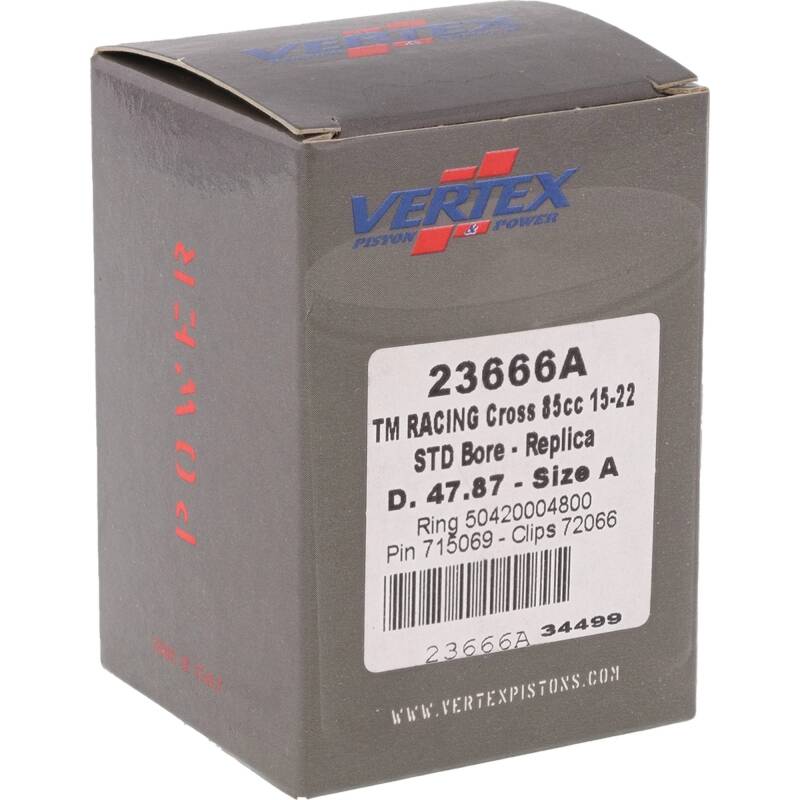 Vertex Piston 08-14 TM MX 85 85cc Cast Replica Piston Kit