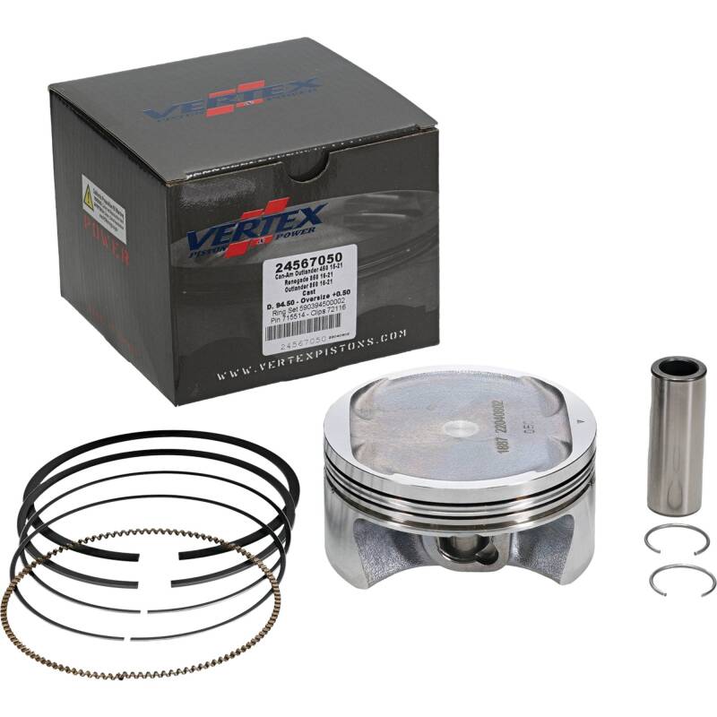 Vertex Piston 17-21 Can-Am Outlander 450 4x4 450cc +0.50mm Oversized Cast Replica Piston Kit