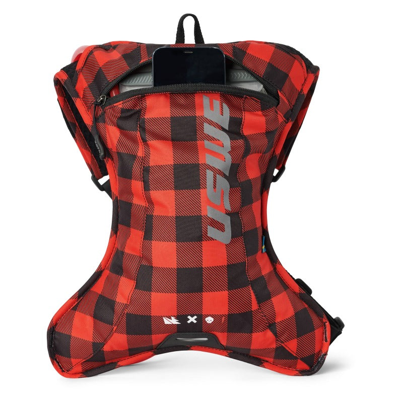 USWE Outlander Hydration Pack 2L - Flannel Red/Black