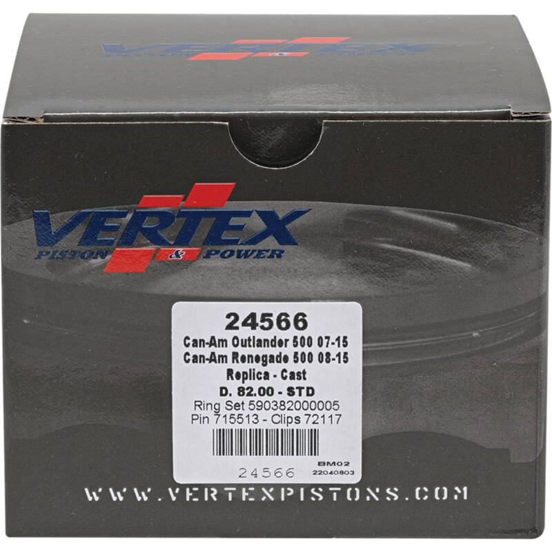 Vertex Piston 07-15 Can-Am Outlander 500 4x4 500cc Cast Replica Piston Kit