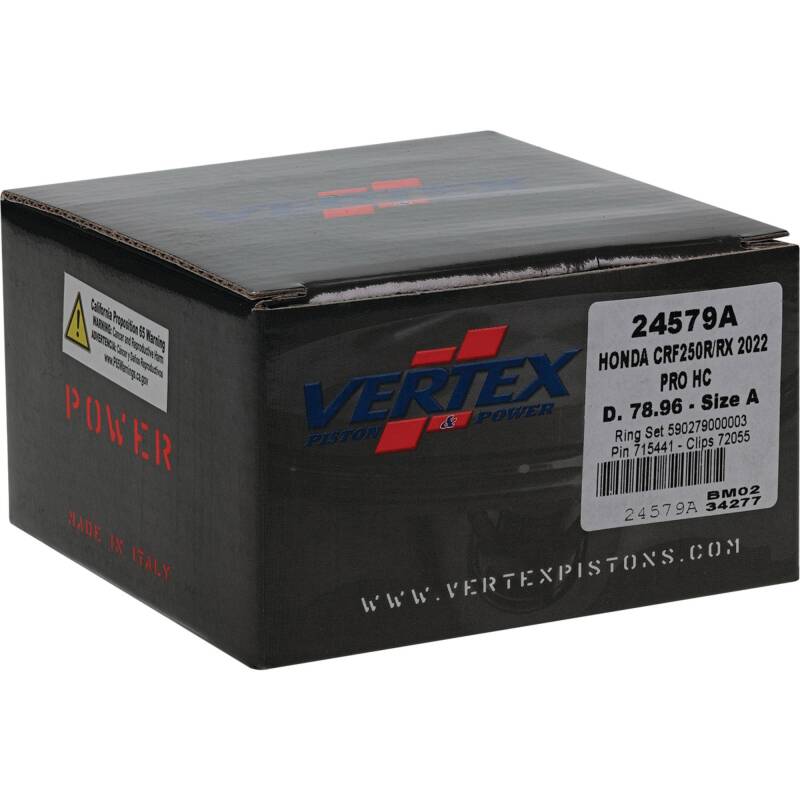 Vertex Piston 22-24 Honda CRF 250 R 250cc Forged High Compression Piston Kit 14.4:1 Comp.