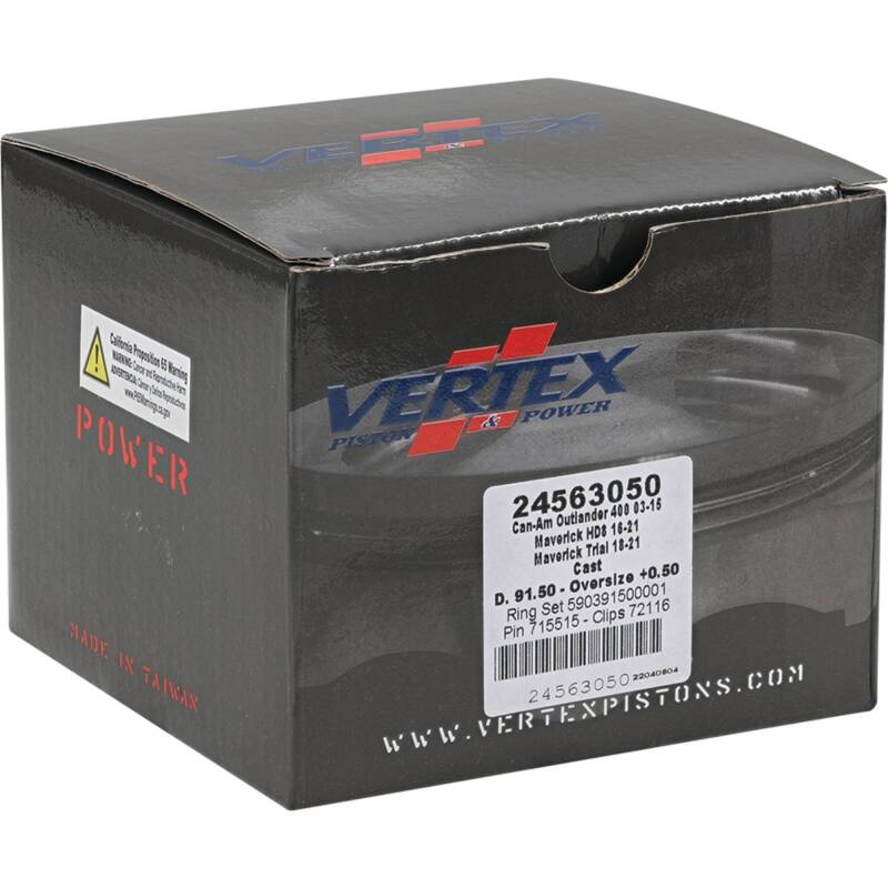 Vertex Piston 2011 Can-Am Commander 800 800cc +0.50mm Oversized Cast Replica Piston Kit